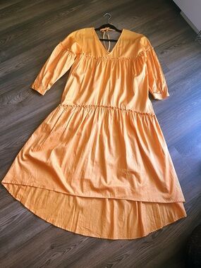 Who What Wear Orange Tiered Maxi Dress